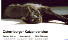 Tablet Screenshot of osternburger-katzenpension.de